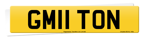 Registration number GM11 TON